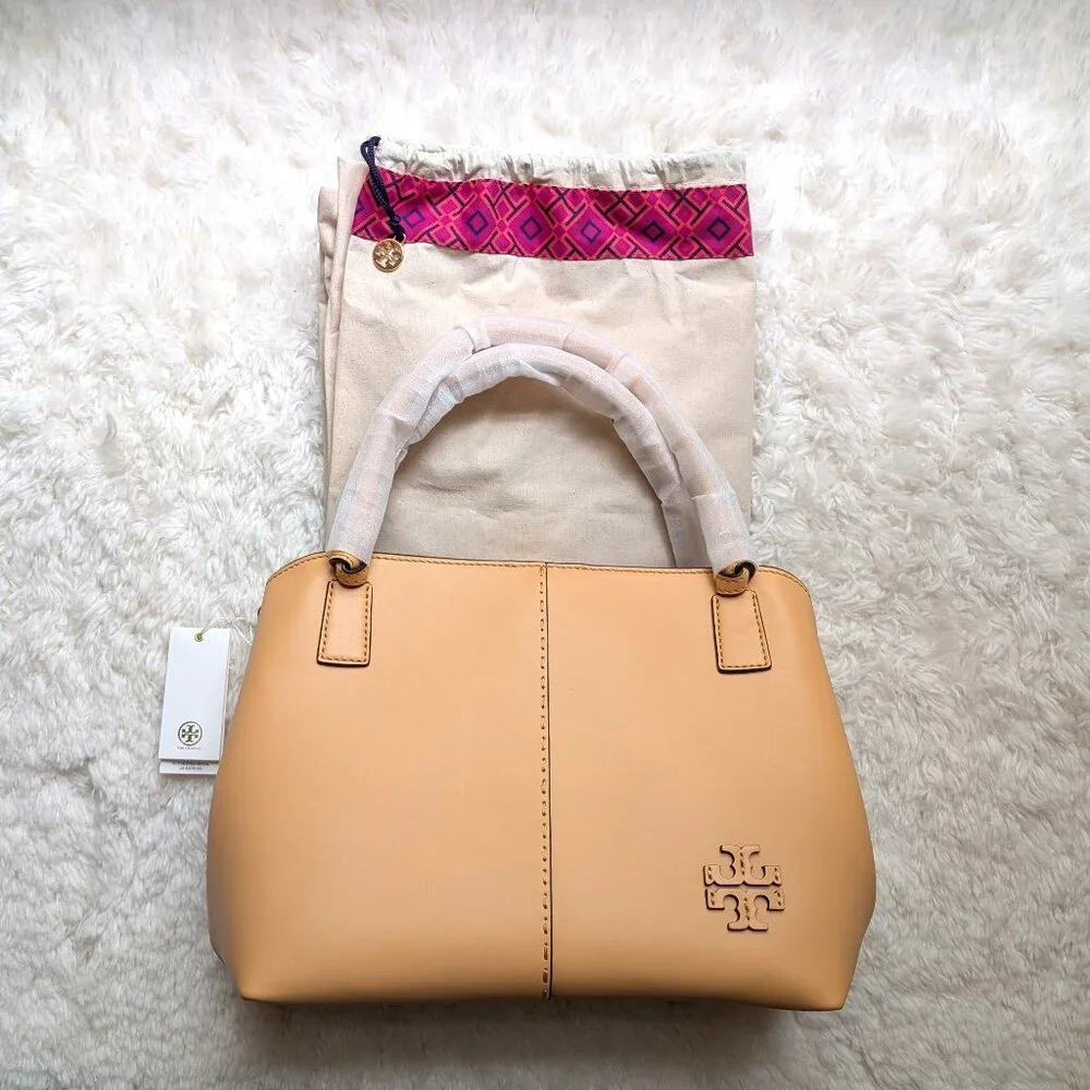 NWT Tory Burch McGraw Smooth Satchel (color: jackfruit)